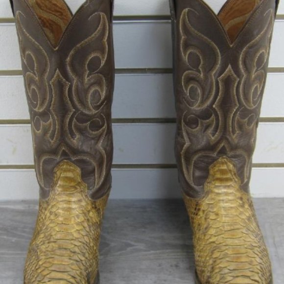 Vintage Nocona  Snakeskin Boots Men Size 9D - Picture 6 of 14